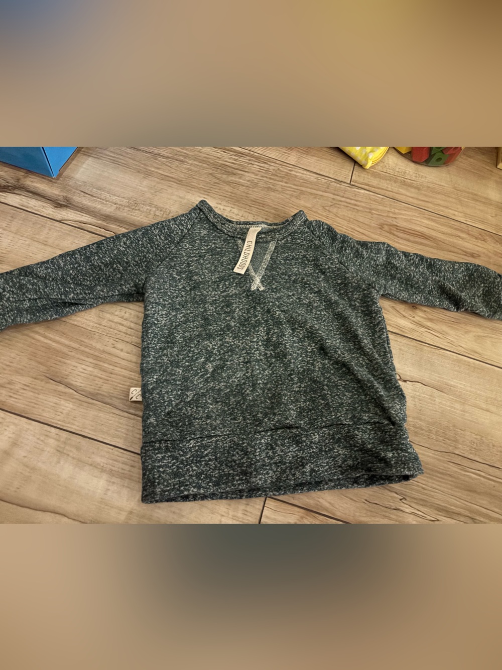 Cozy Marled Green Kids Sweater - Lightweight Crewneck